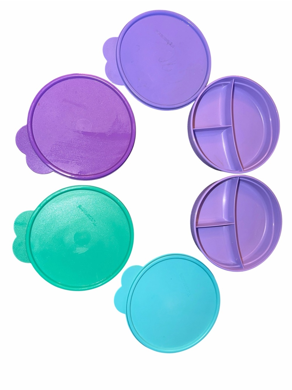 Kids Snack Containers Set - Purple, Teal & Aqua